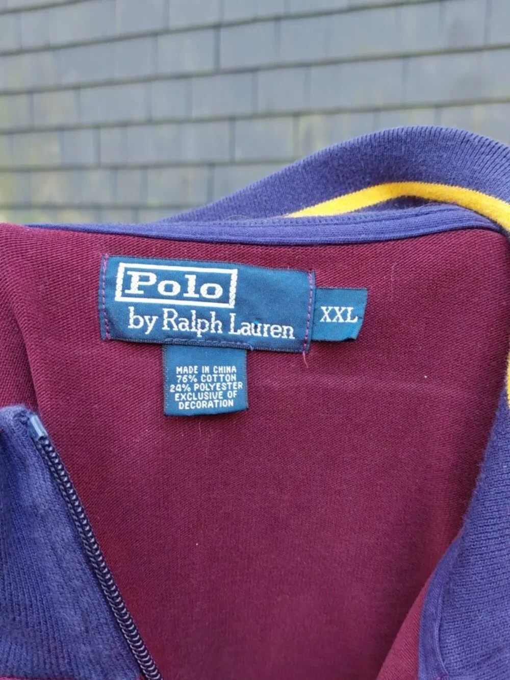 Men's Vintage 90s Polo Ralph Lauren Varsity Arc Spellout Track Jacket. Sz XXL